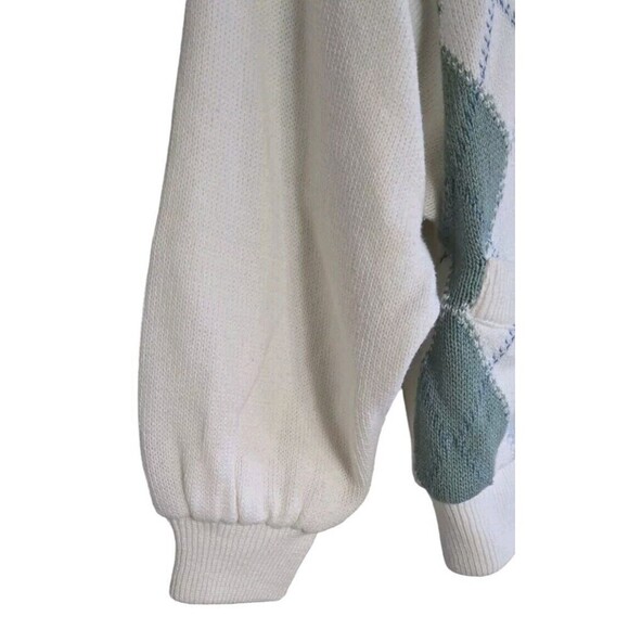 Vintage Mondi Cardigan Women's 34 US 6 Cream Argoyle Button Front Cotton Crop - Picture 3 of 7